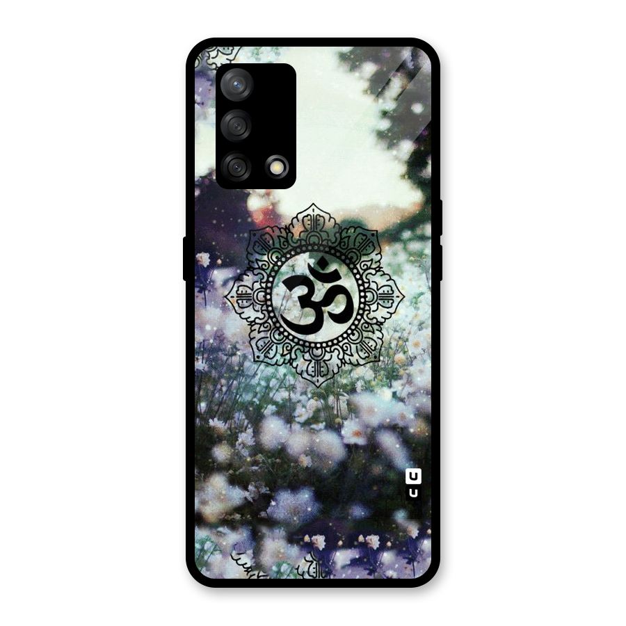 Floral Pray Glass Back Case for Oppo F19
