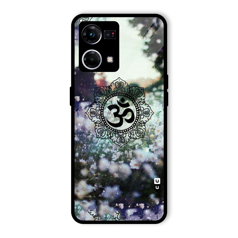Floral Pray Glass Back Case for Oppo F21 Pro 4G