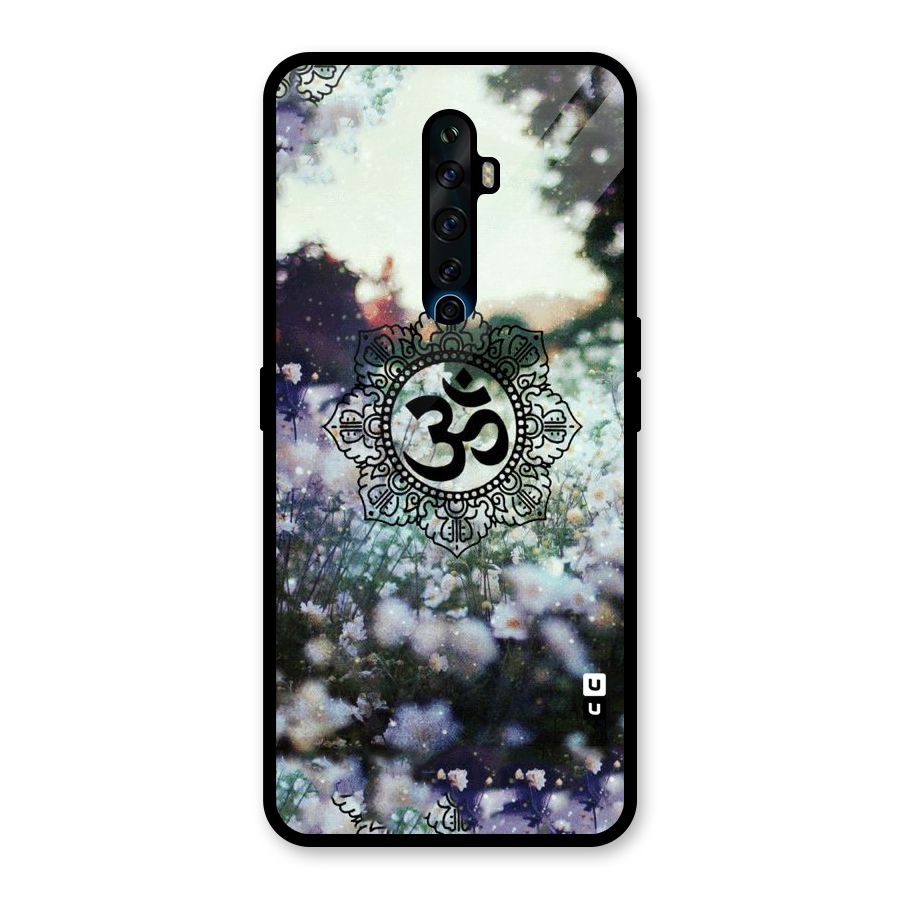 Floral Pray Glass Back Case for Oppo Reno2 F