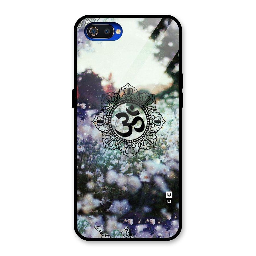 Floral Pray Glass Back Case for Realme C2