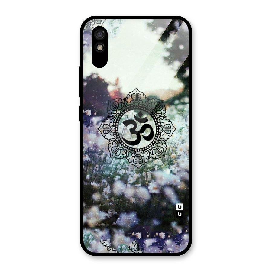 Floral Pray Glass Back Case for Redmi 9A