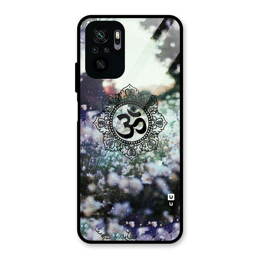 Floral Pray Glass Back Case for Redmi Note 10S