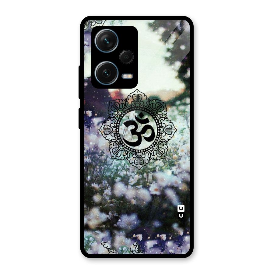 Floral Pray Glass Back Case for Redmi Note 12 Pro Plus 5G