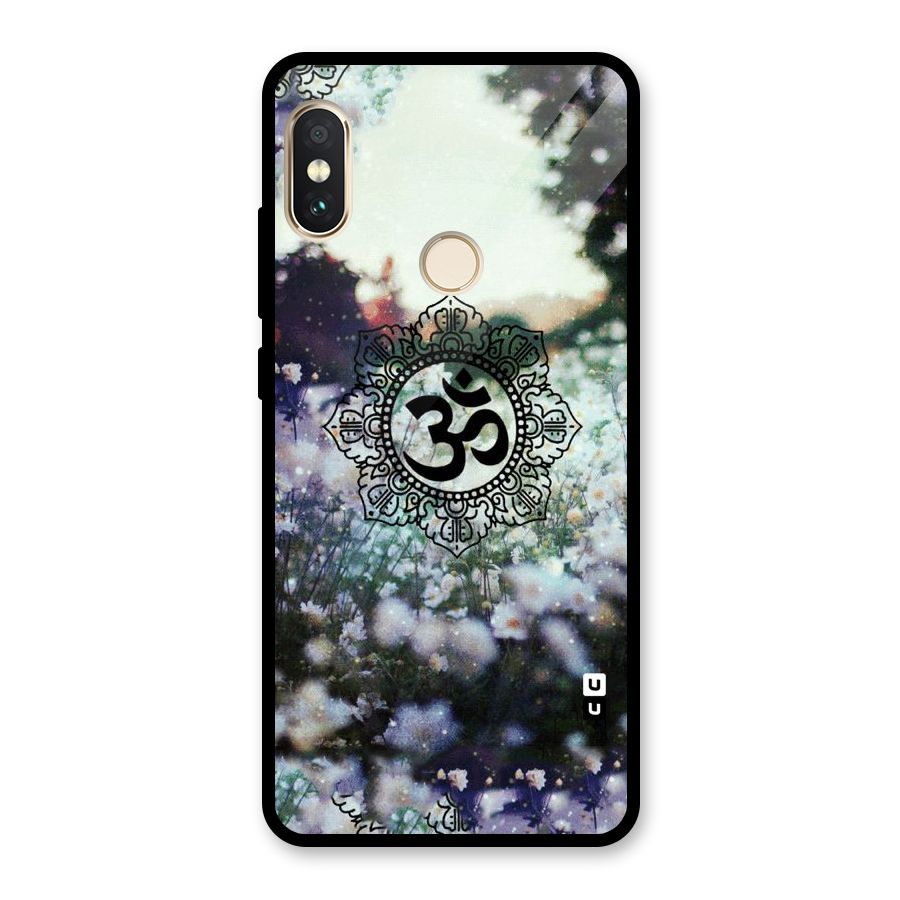 Floral Pray Glass Back Case for Redmi Note 5 Pro