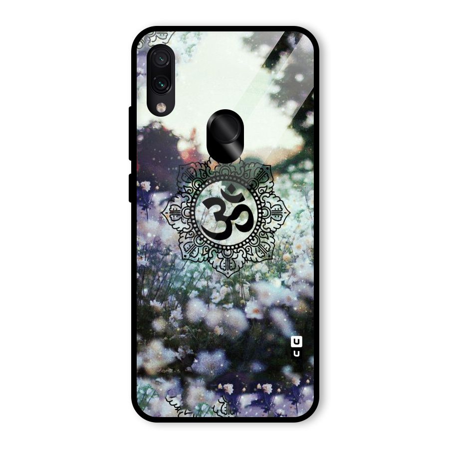 Floral Pray Glass Back Case for Redmi Note 7