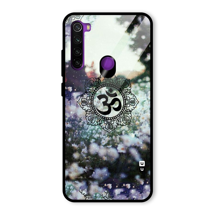 Floral Pray Glass Back Case for Redmi Note 8