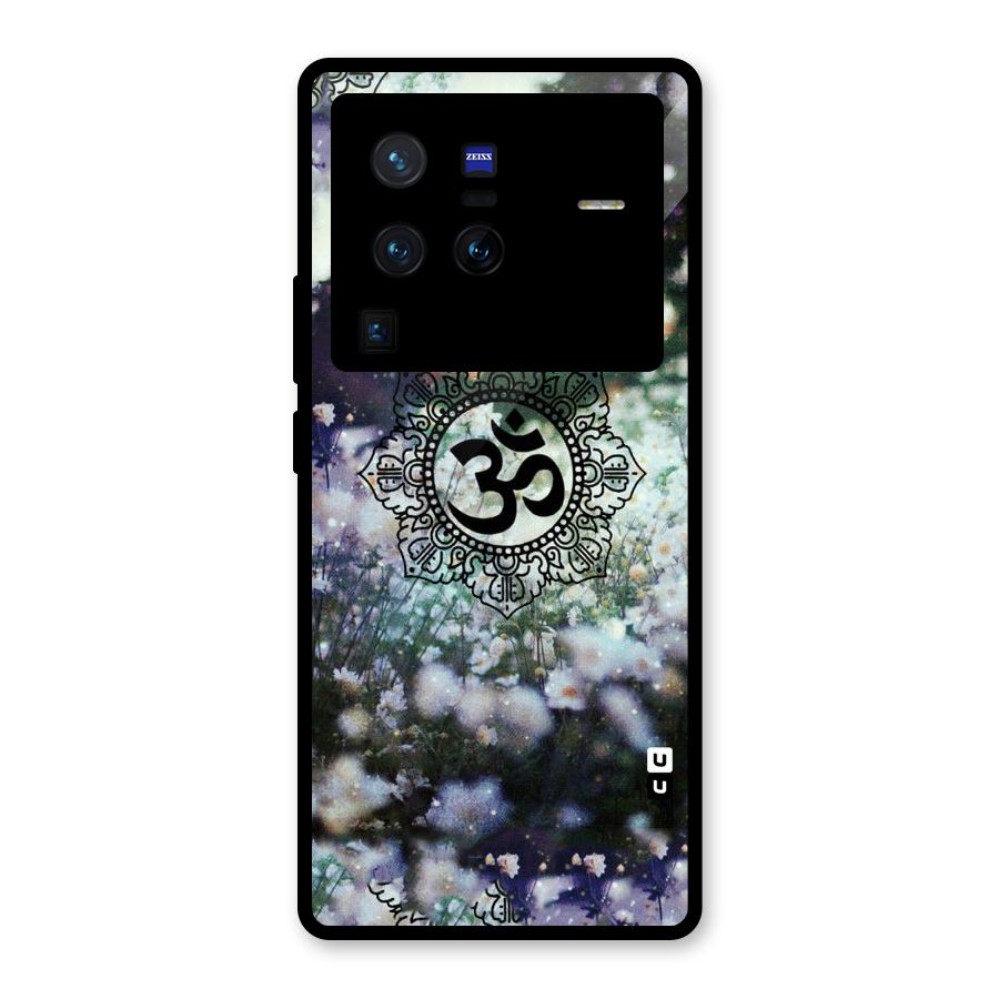 Floral Pray Glass Back Case for Vivo X80 Pro