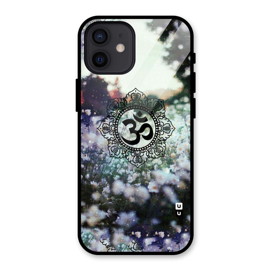 Floral Pray Glass Back Case for iPhone 12