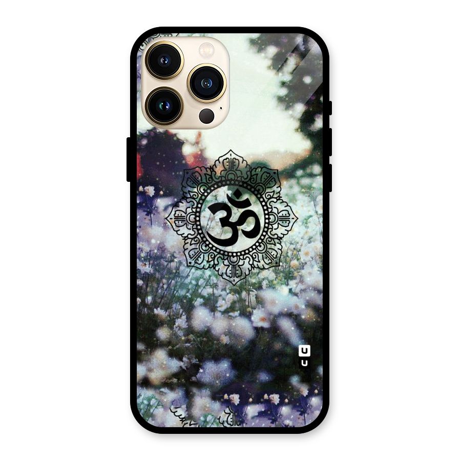 Floral Pray Glass Back Case for iPhone 13 Pro Max