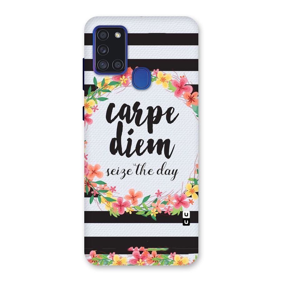Floral Seize The Day Back Case for Galaxy A21s