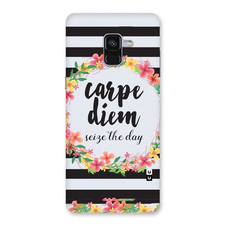 Floral Seize The Day Back Case for Galaxy A8 Plus
