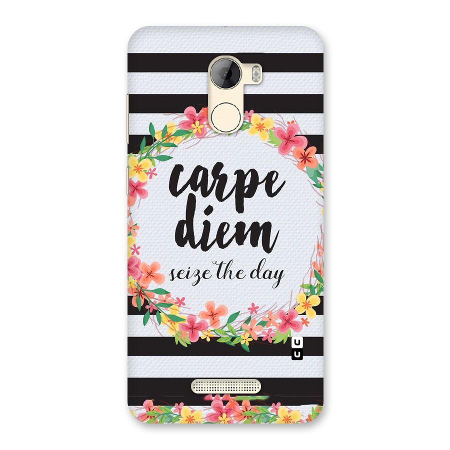 Floral Seize The Day Back Case for Gionee A1 LIte