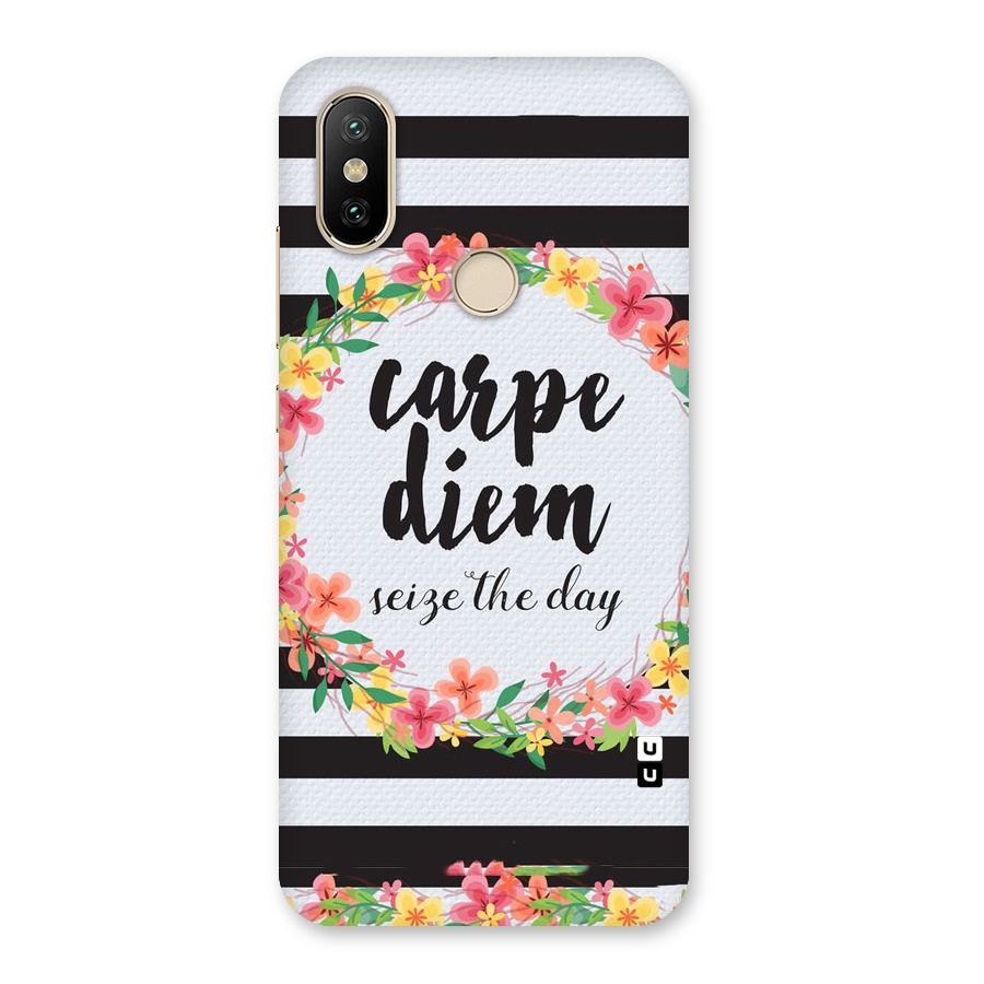 Floral Seize The Day Back Case for Mi A2