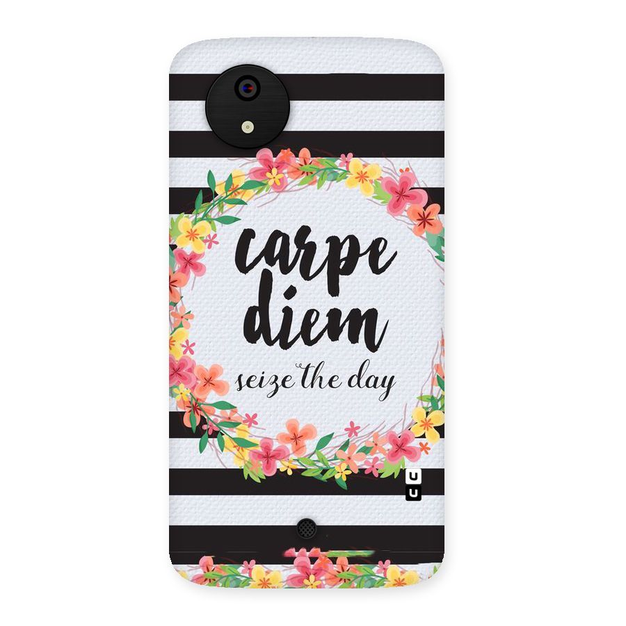 Floral Seize The Day Back Case for Micromax Canvas A1
