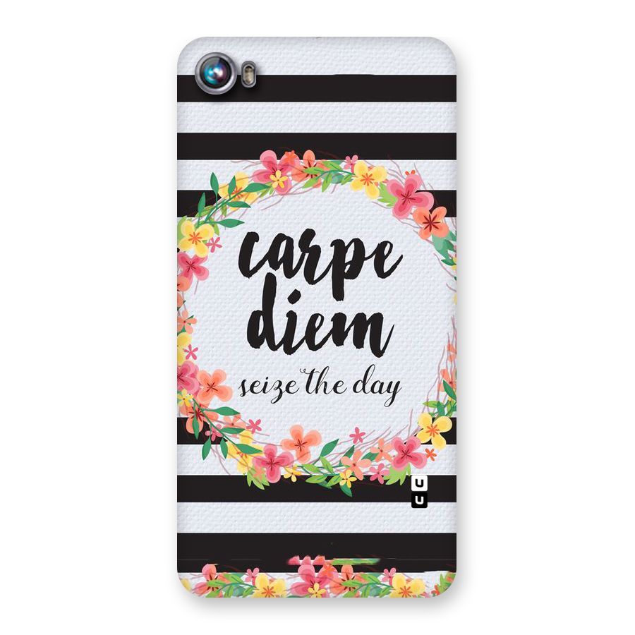 Floral Seize The Day Back Case for Micromax Canvas Fire 4 A107