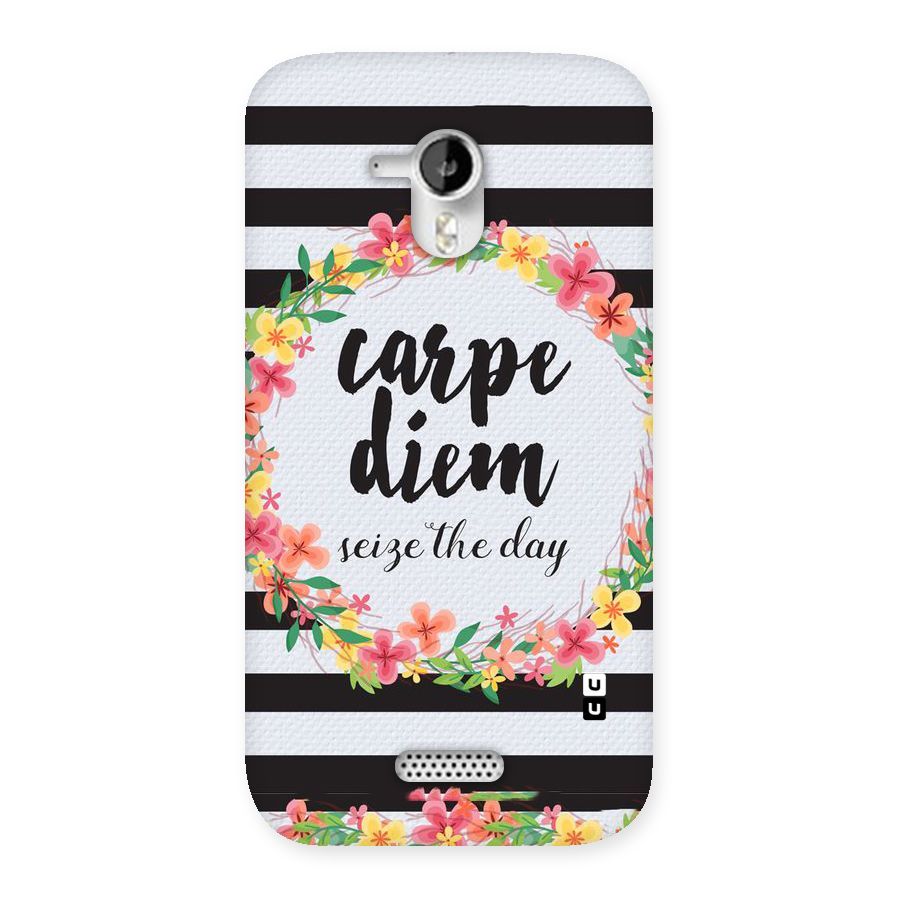 Floral Seize The Day Back Case for Micromax Canvas HD A116