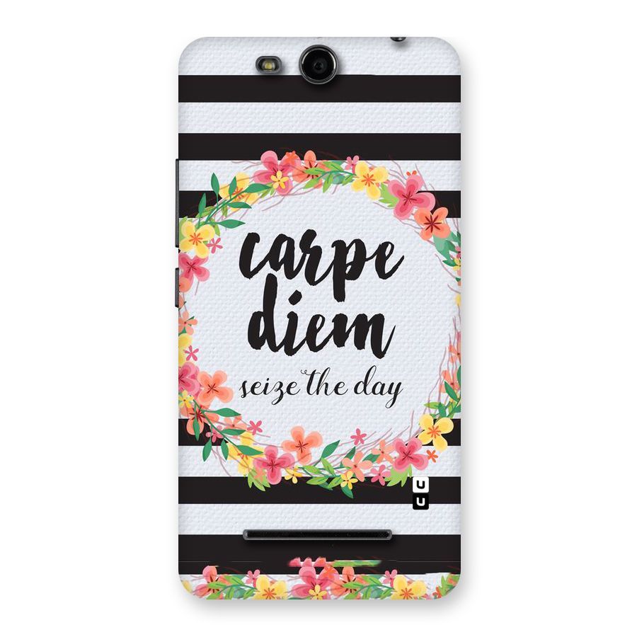 Floral Seize The Day Back Case for Micromax Canvas Juice 3 Q392