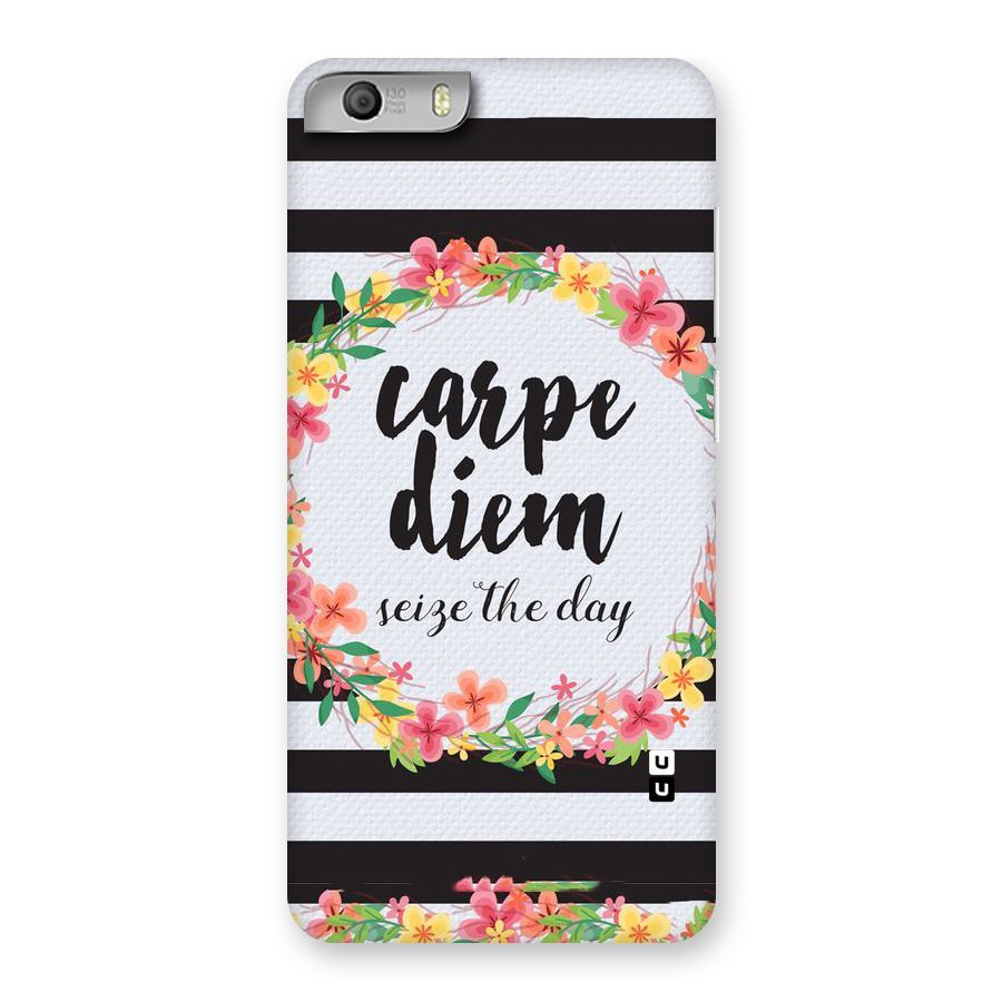 Floral Seize The Day Back Case for Micromax Canvas Knight 2