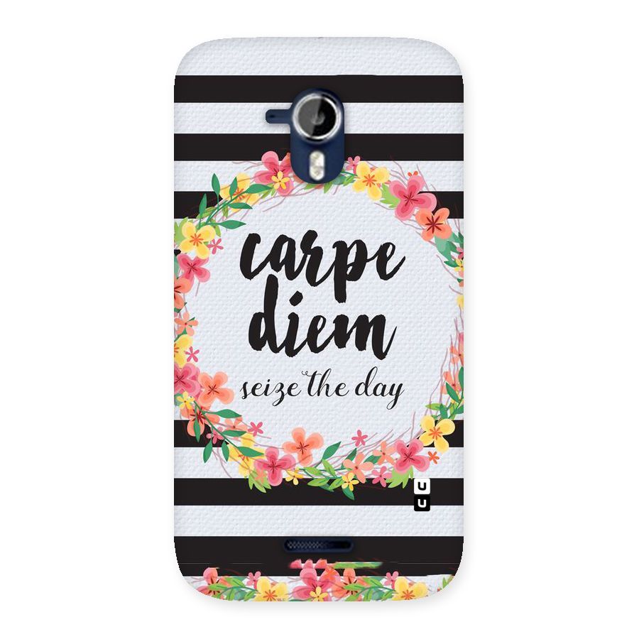 Floral Seize The Day Back Case for Micromax Canvas Magnus A117