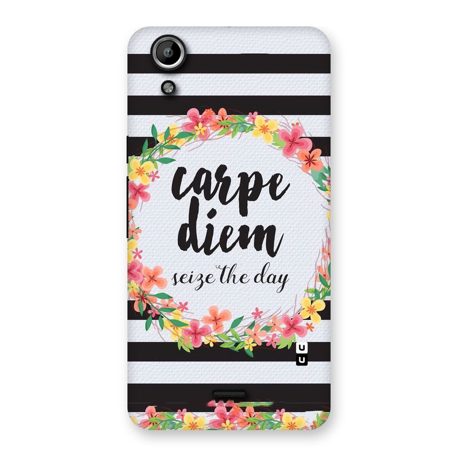 Floral Seize The Day Back Case for Micromax Canvas Selfie Lens Q345