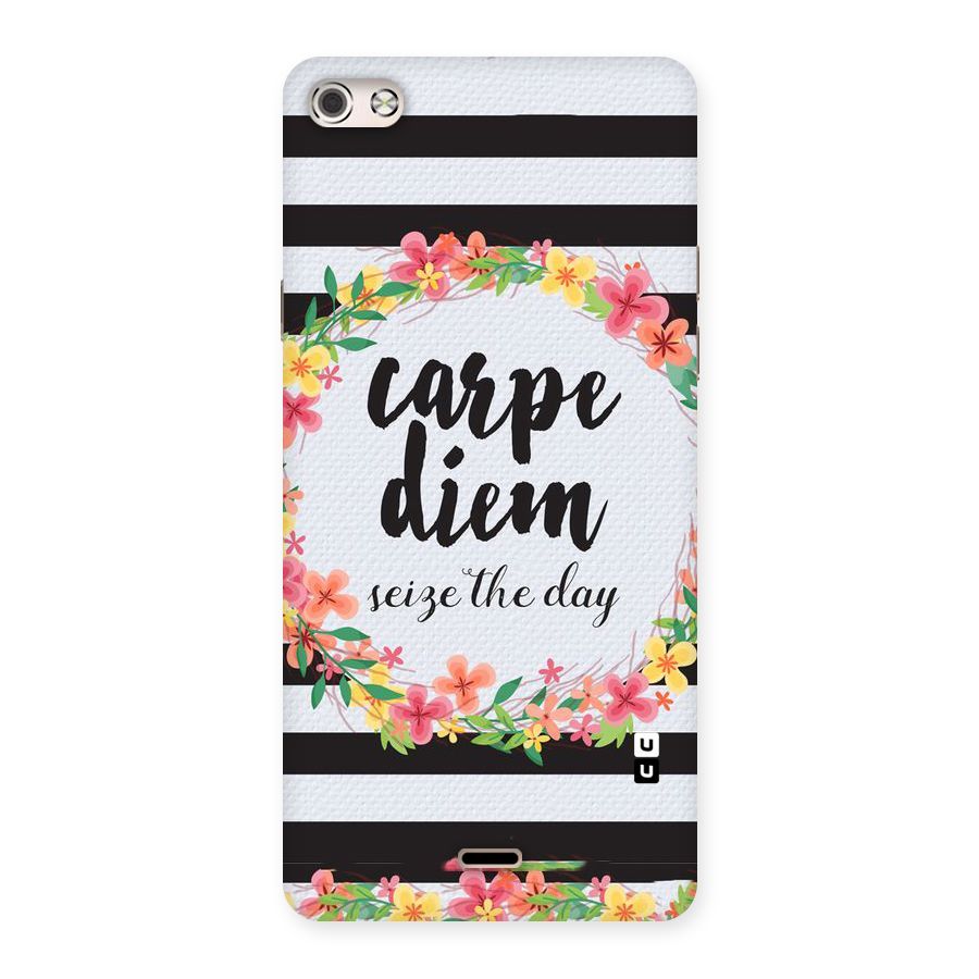 Floral Seize The Day Back Case for Micromax Canvas Silver 5