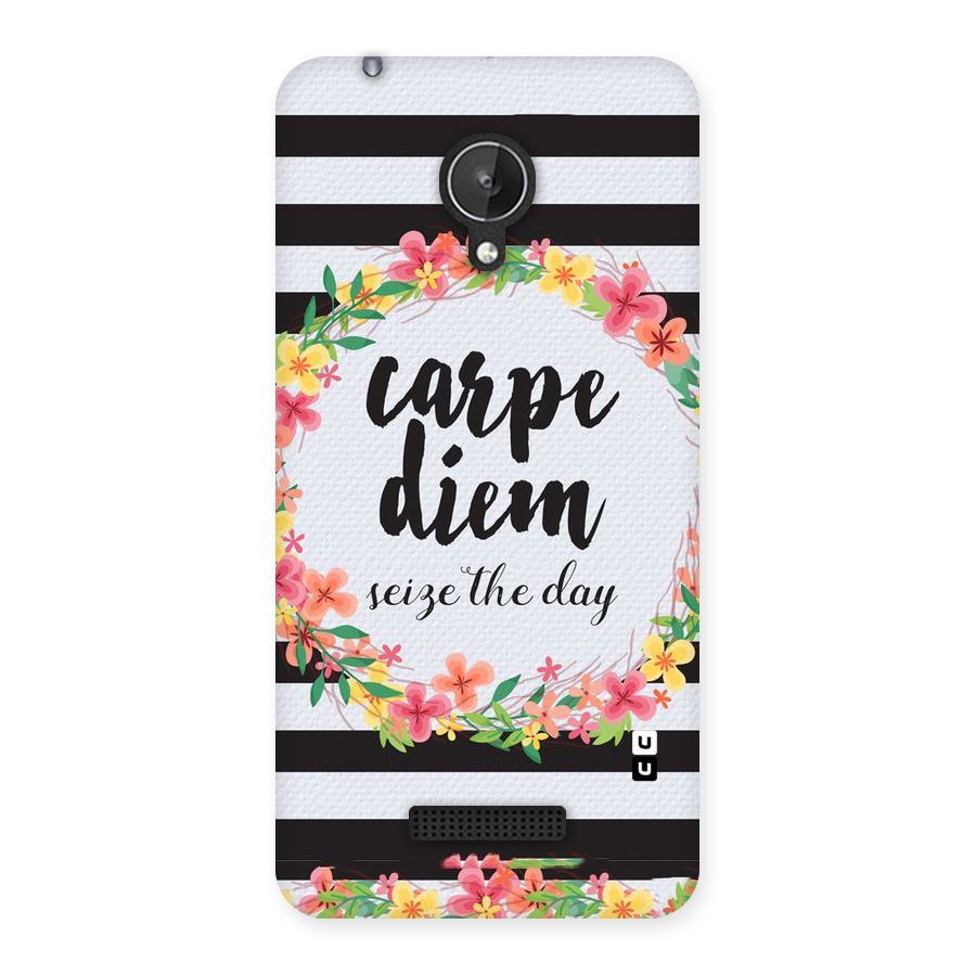 Floral Seize The Day Back Case for Micromax Canvas Spark Q380