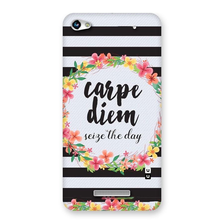 Floral Seize The Day Back Case for Micromax Hue 2