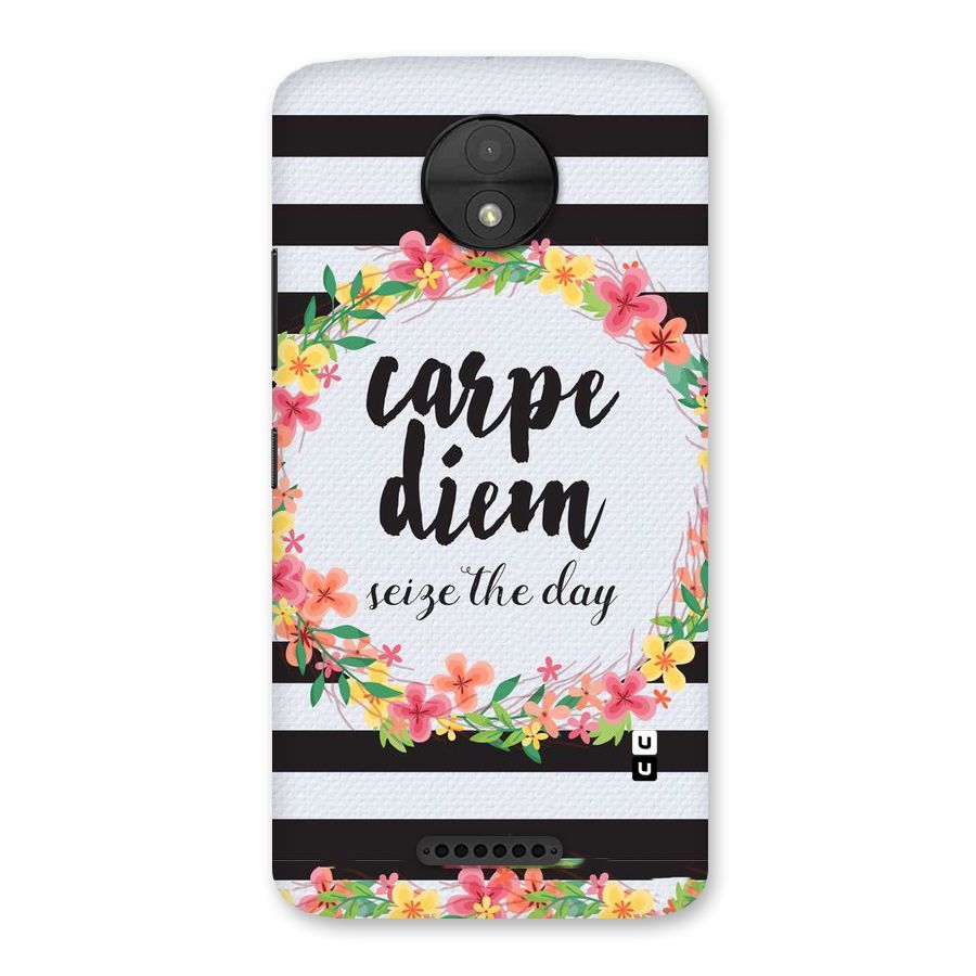 Floral Seize The Day Back Case for Moto C