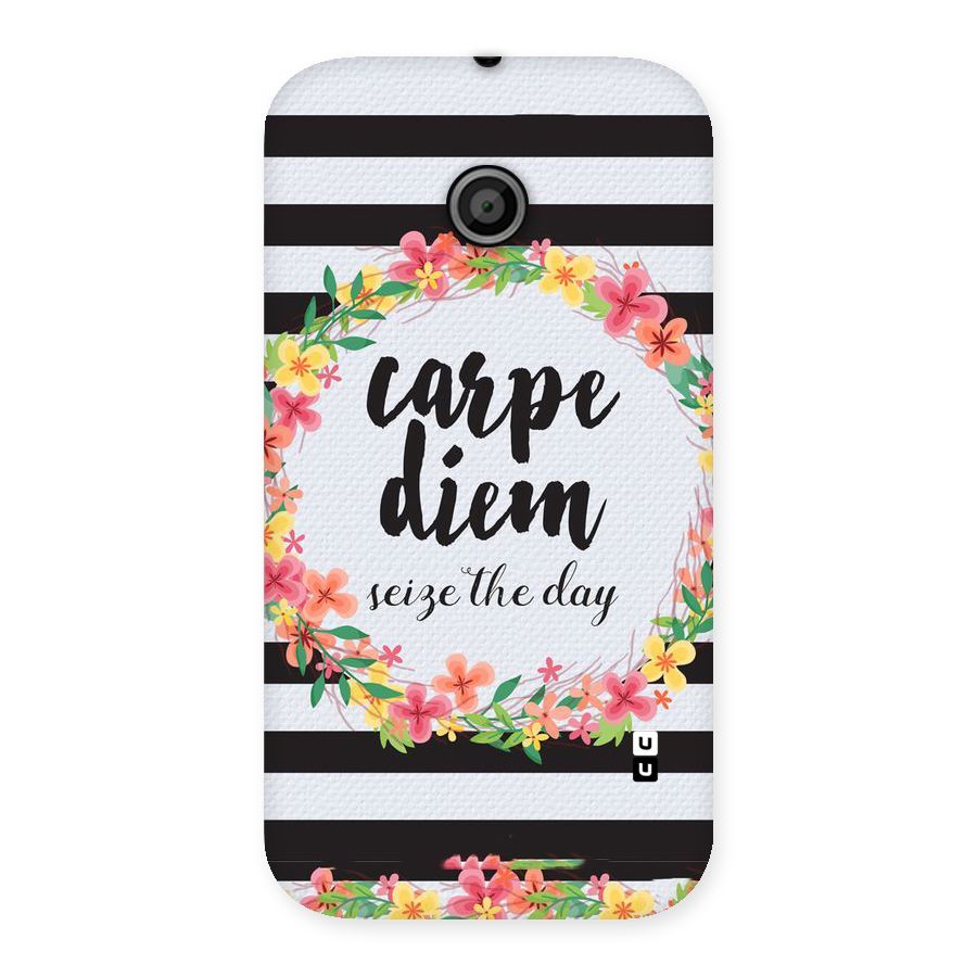 Floral Seize The Day Back Case for Moto E