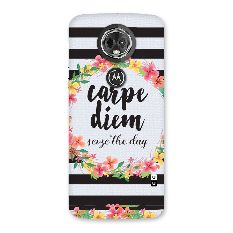 Floral Seize The Day Back Case for Moto E5 Plus