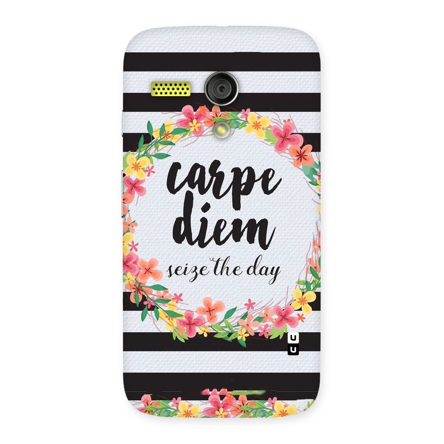 Floral Seize The Day Back Case for Moto G