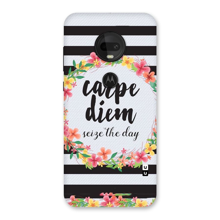 Floral Seize The Day Back Case for Moto G7