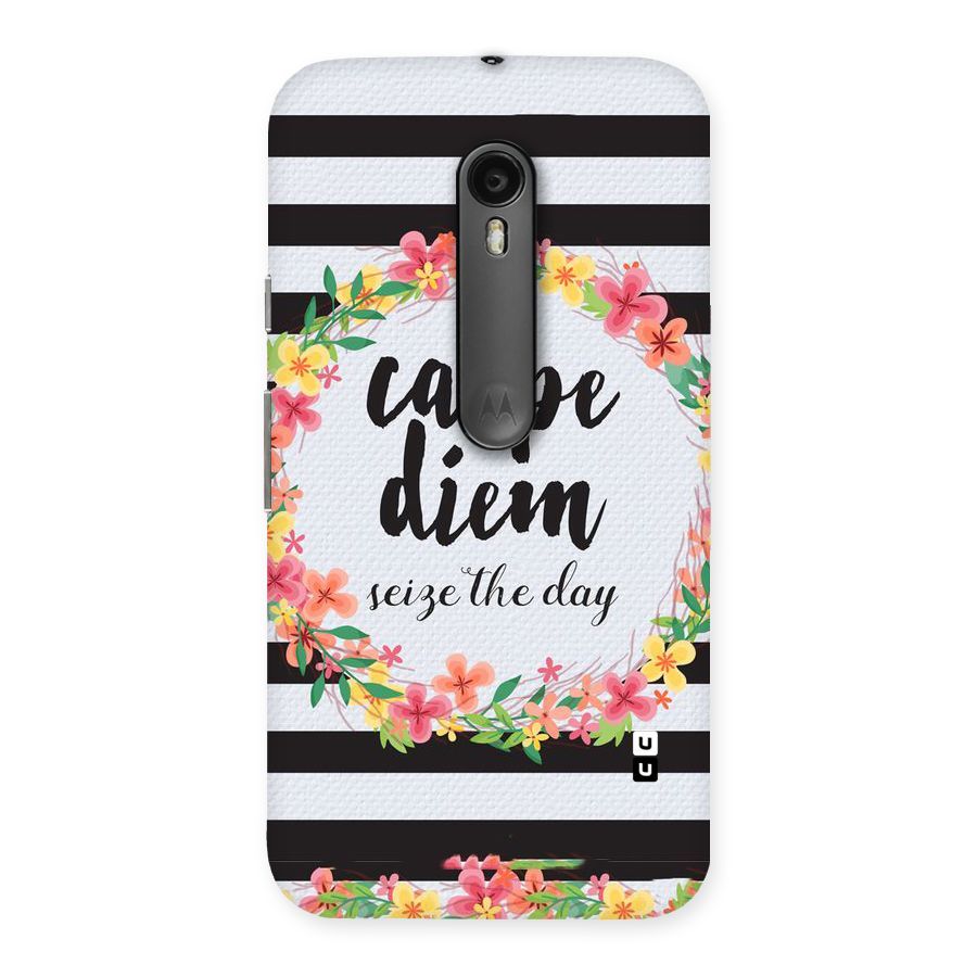 Floral Seize The Day Back Case for Moto G Turbo