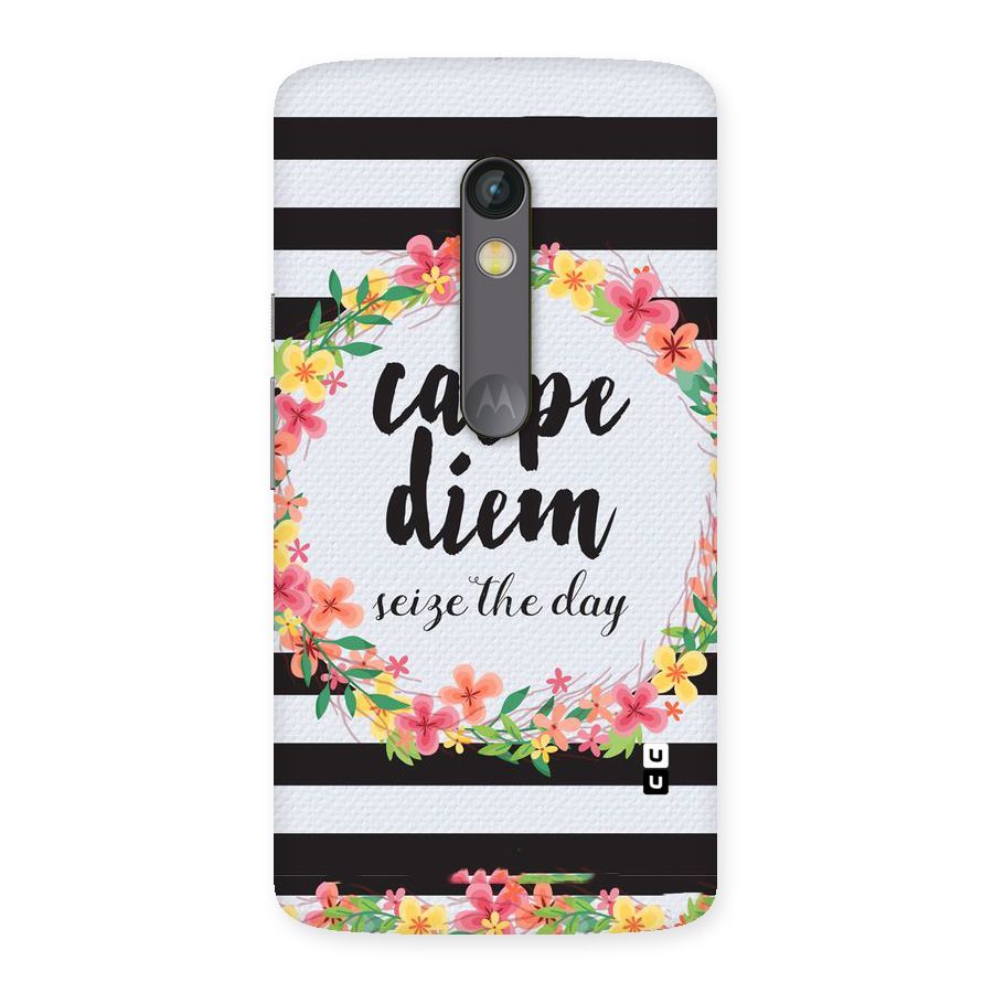 Floral Seize The Day Back Case for Moto X Play