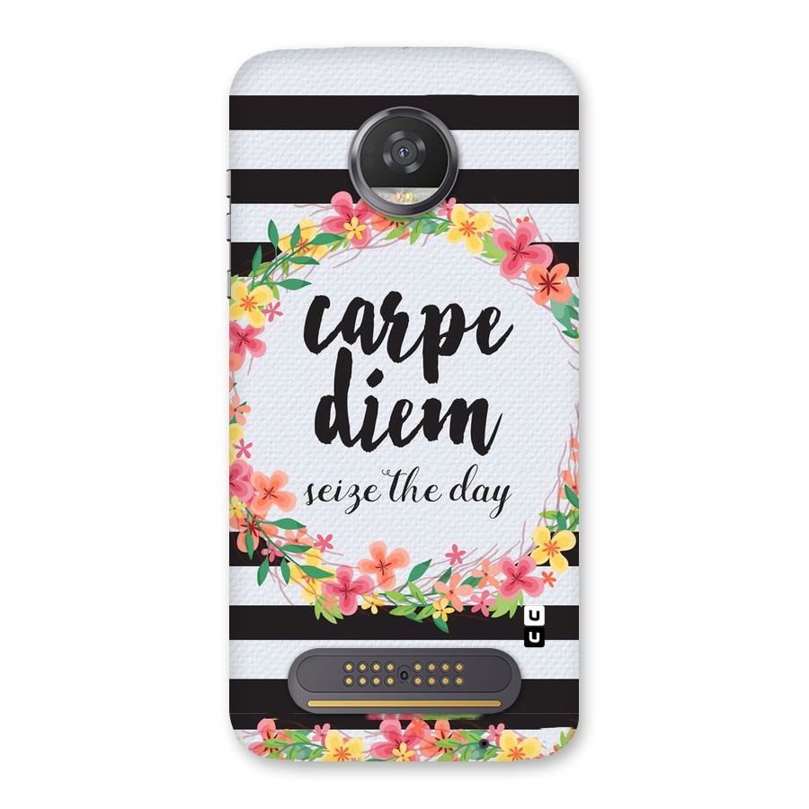 Floral Seize The Day Back Case for Moto Z2 Play