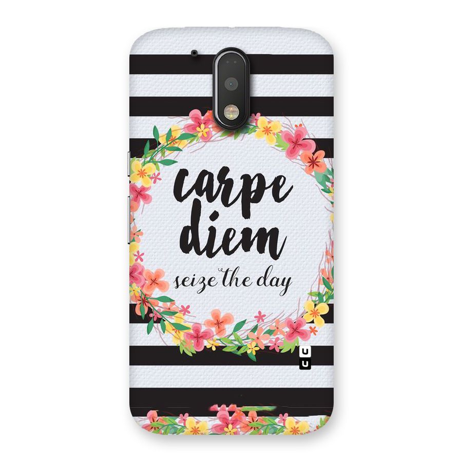 Floral Seize The Day Back Case for Motorola Moto G4