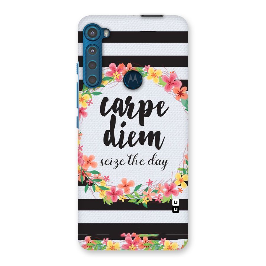 Floral Seize The Day Back Case for Motorola One Fusion Plus