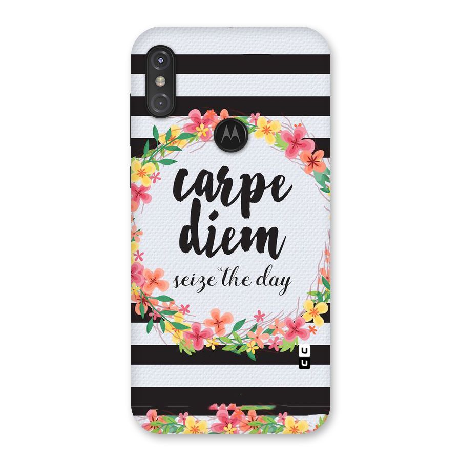 Floral Seize The Day Back Case for Motorola One Power