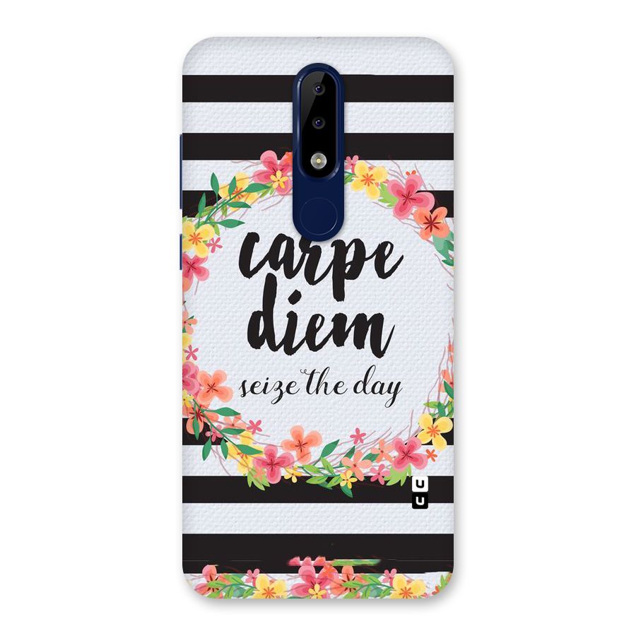 Floral Seize The Day Back Case for Nokia 5.1 Plus