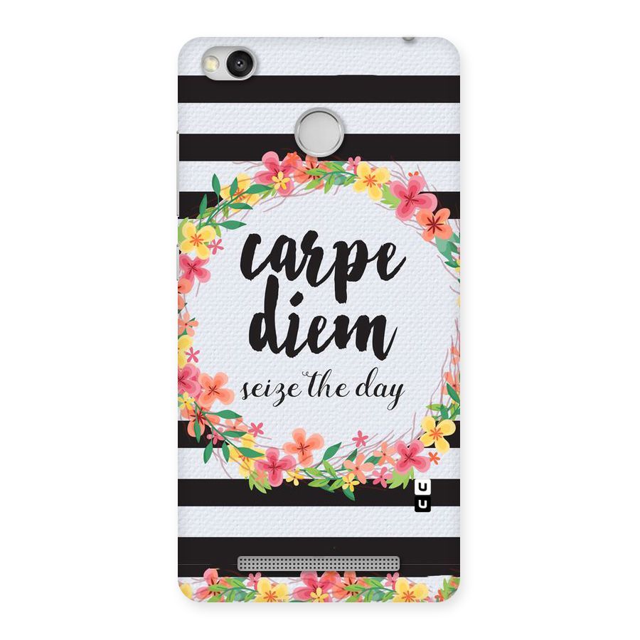 Floral Seize The Day Back Case for Redmi 3S Prime