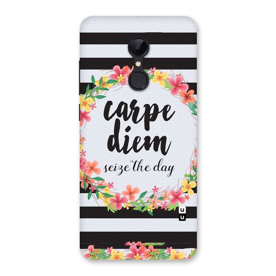 Floral Seize The Day Back Case for Redmi 5