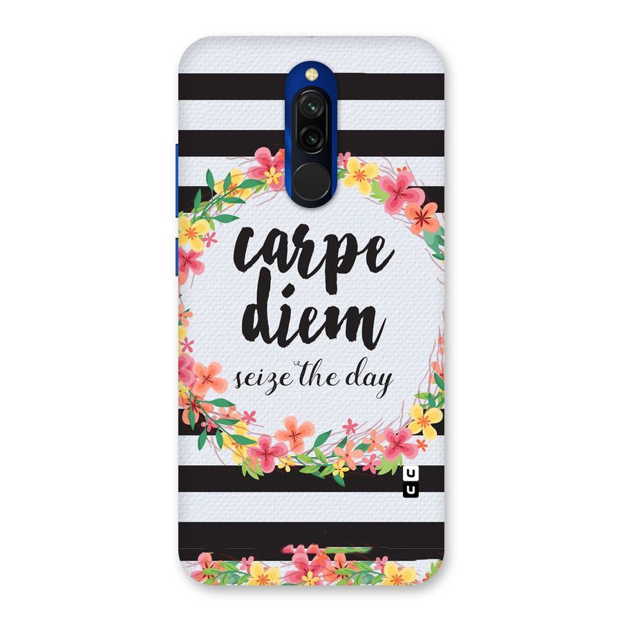 Floral Seize The Day Back Case for Redmi 8