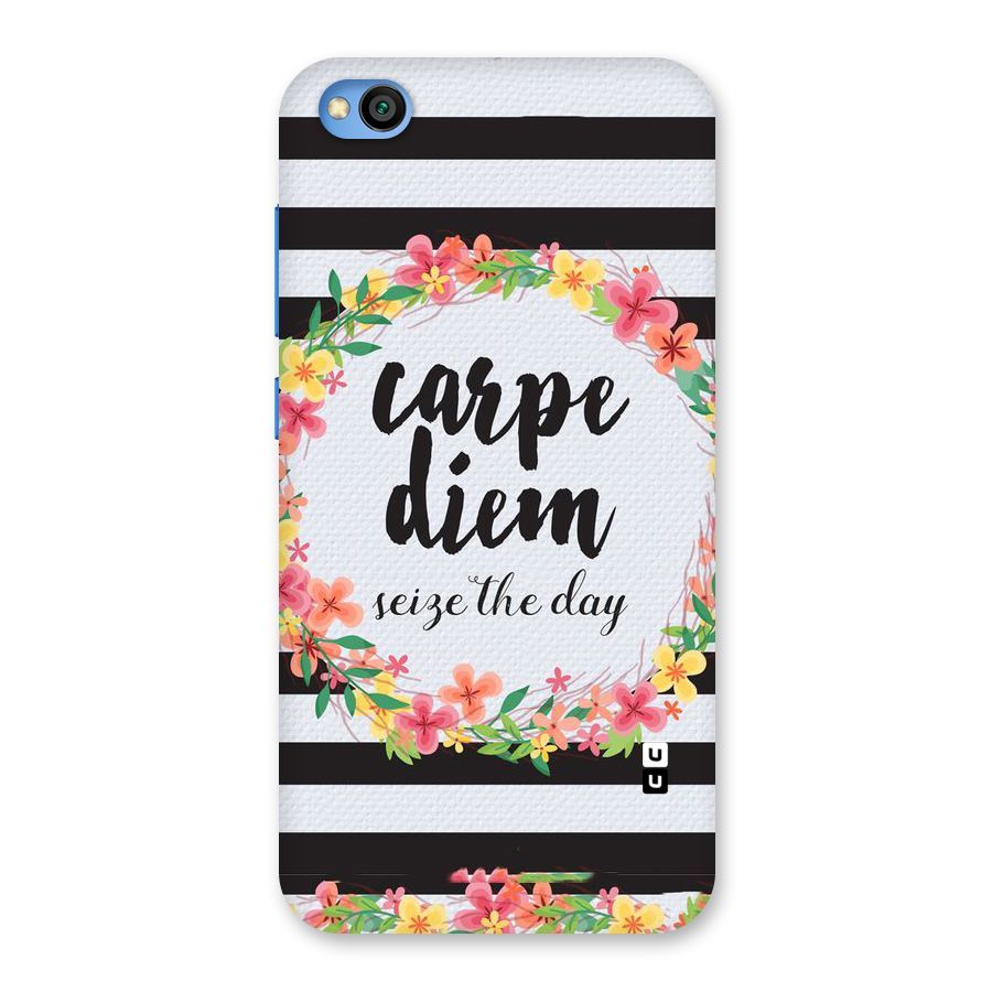 Floral Seize The Day Back Case for Redmi Go