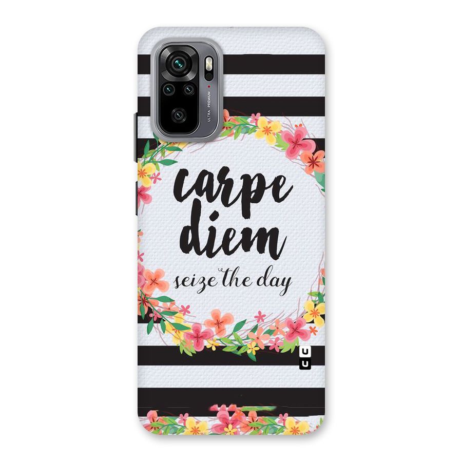 Floral Seize The Day Back Case for Redmi Note 10