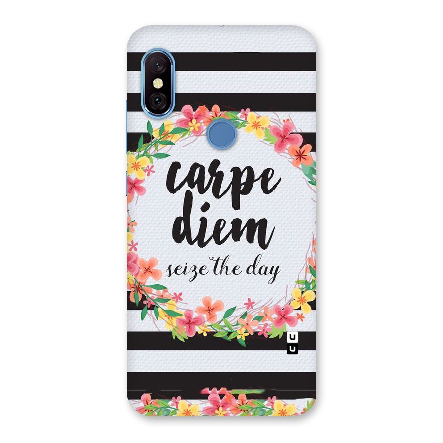 Floral Seize The Day Back Case for Redmi Note 6 Pro