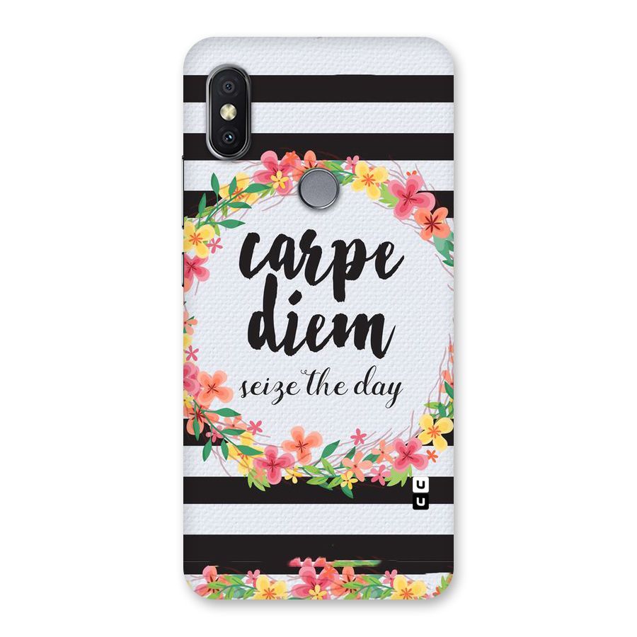 Floral Seize The Day Back Case for Redmi Y2