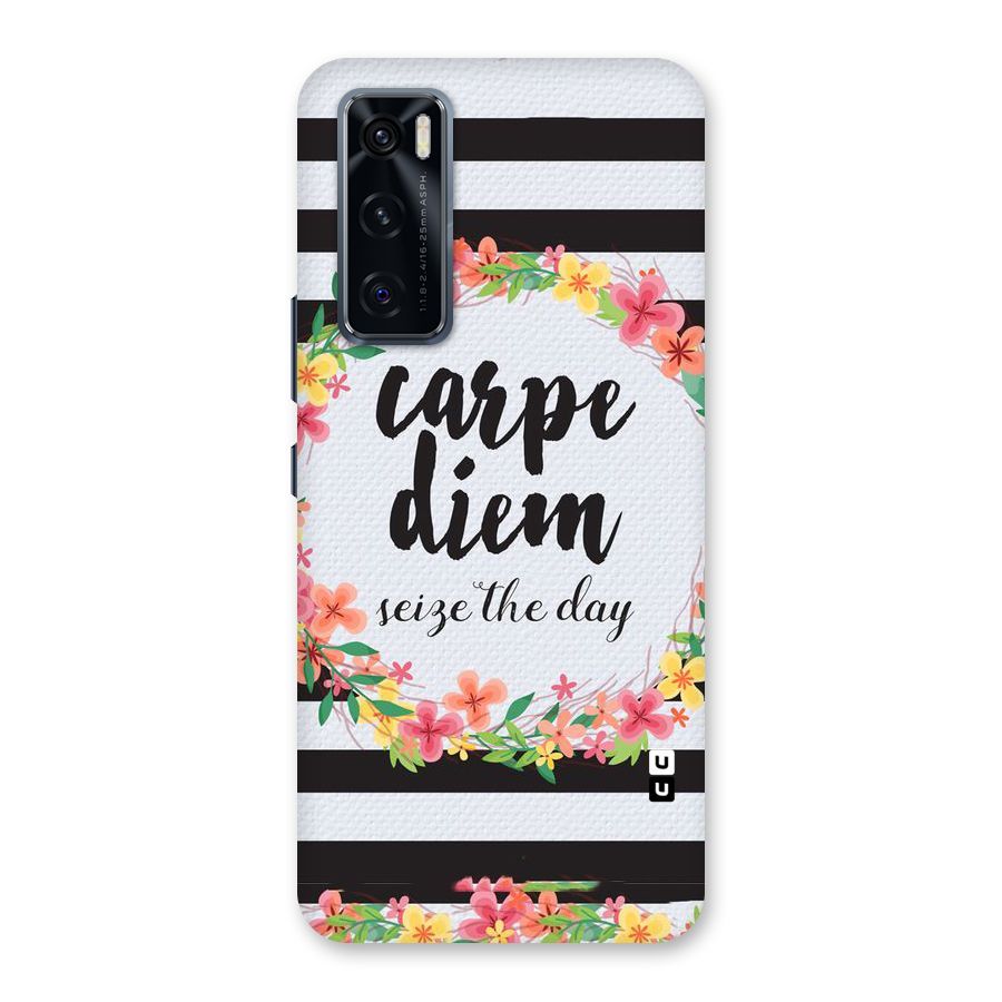 Floral Seize The Day Back Case for Vivo V20 SE