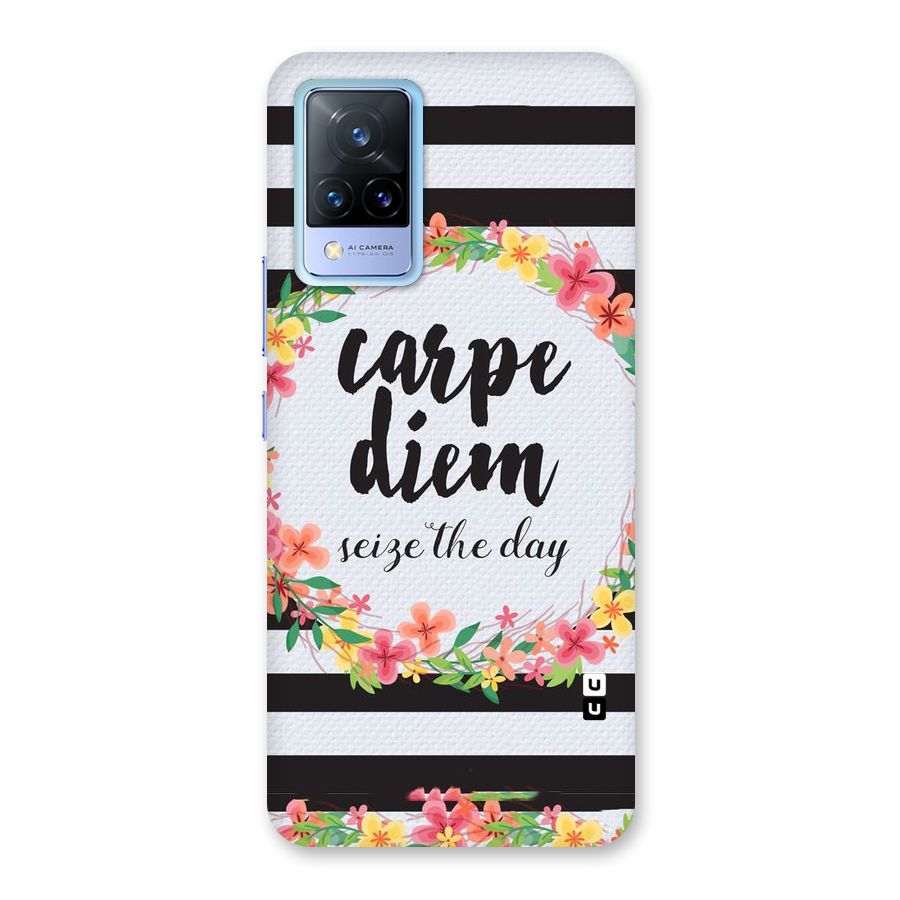 Floral Seize The Day Back Case for Vivo V21 5G