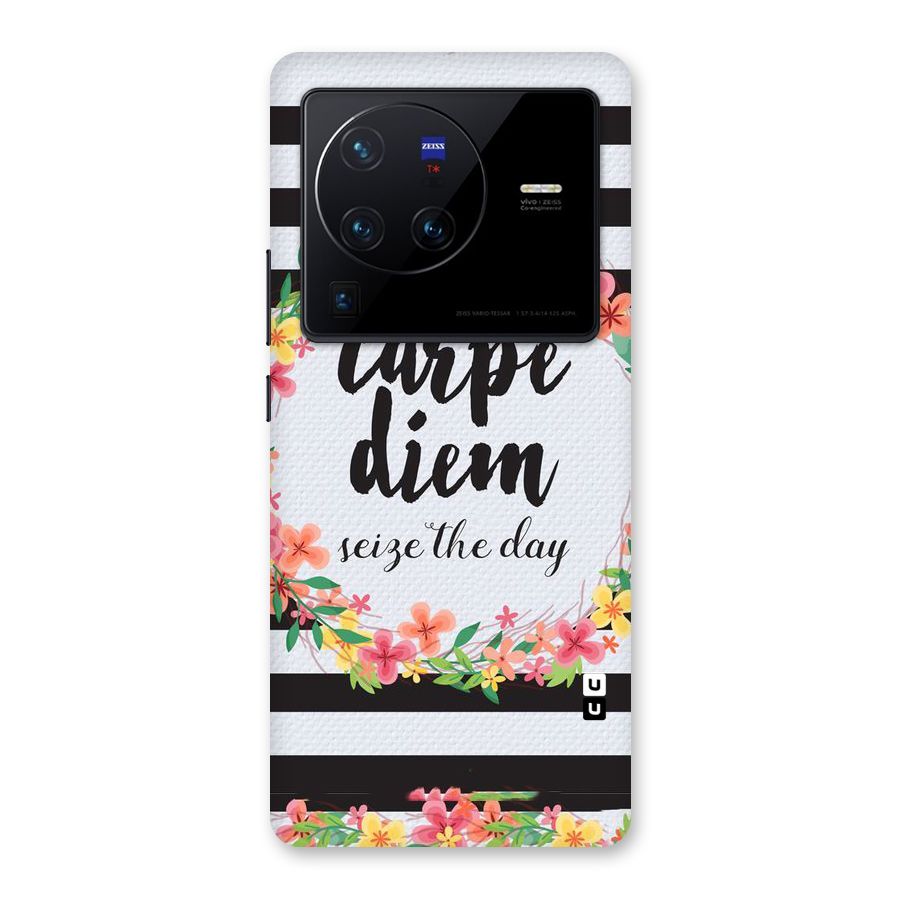 Floral Seize The Day Back Case for Vivo X80 Pro
