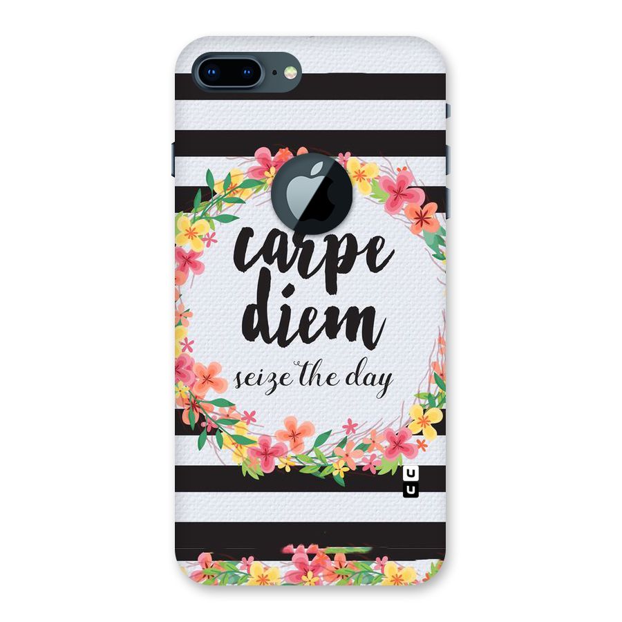 Floral Seize The Day Back Case for iPhone 7 Plus Logo Cut
